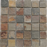Каменная мозаика из сланца Pixmosaic Slate Rusty PIX300  30,5x30,5 см