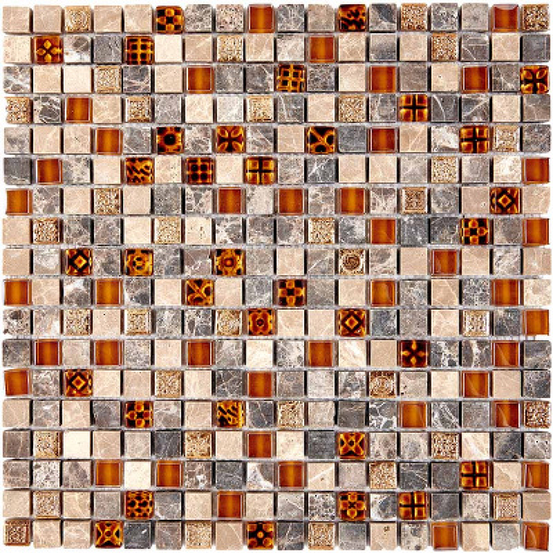 Мозаика Pixmosaic Камень и стекло PIX720 30x30 см покрытие модульное зеленое 11 шт для коридоров веранд саун и бань ванных комнат и балконов
