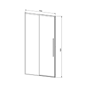 Душевая дверь Vincea Slim-N 100 VDS-4SN100CL профиль Хром стекло прозрачное-4