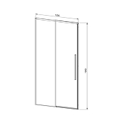 Душевая дверь Vincea Slim-N 120 VDS-4SN120CLB профиль Черный стекло прозрачное-4