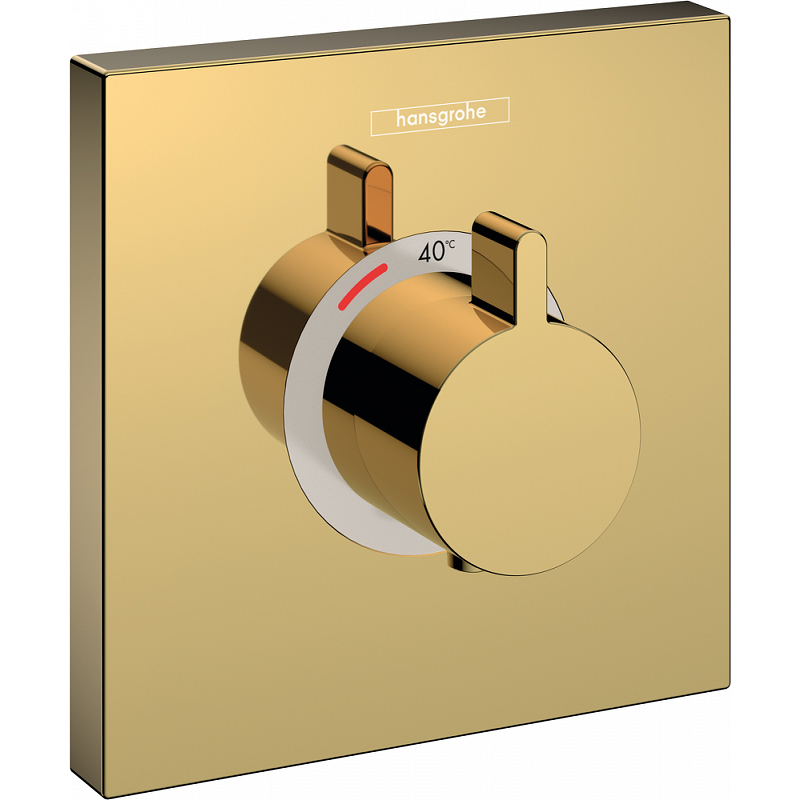 Смеситель для душа Hansgrohe ShowerSelect HighFlow 15760990 с термостатом Полированное золото цена и фото