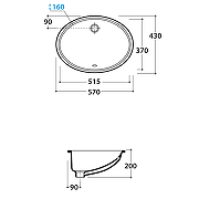 Раковина Globo Lavabi d arredamento 57 VA018.BI Белая-2