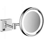 Косметическое зеркало Hansgrohe AddStoris 41790000 с подсветкой с увеличением Хром