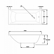 Чугунная ванна Byon Milan 170x70 И0000069 с антискользящим покрытием-6