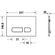 Клавиша смыва Duravit DuraSystem WD5001021000 Хром-1