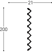 Панель стеновая Bello Deco СП 11/2 2000x200x21 мм-2
