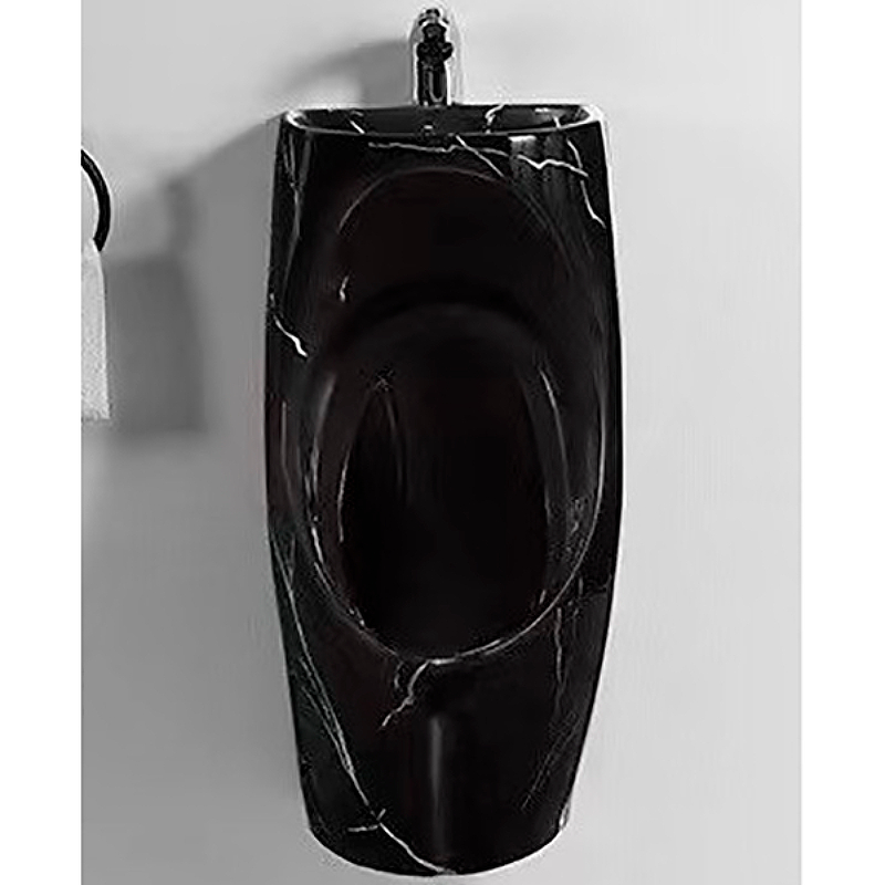 Писсуар CeramaLux X573B-P подвесной Черный глянцевый писсуар jika golem подвод воды внутренний гориз 430600000001