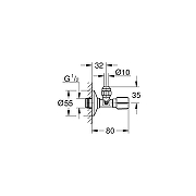 Запорный вентиль Grohe 22039AL0 угловой Темный графит матовый-1