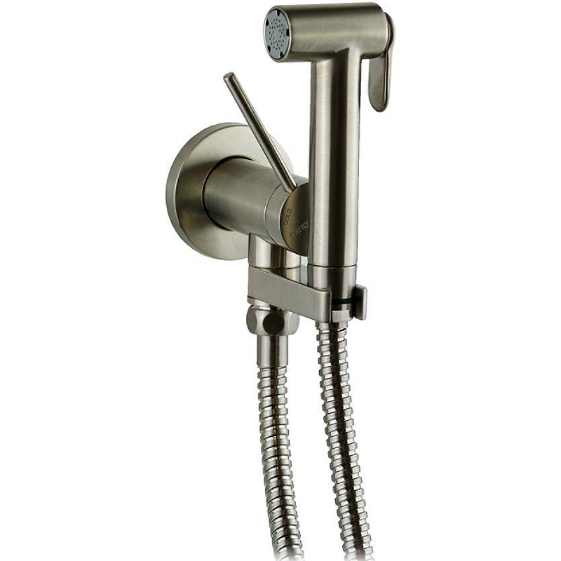 Гигиенический душ со смесителем Gattoni RT010NS Никель шлифованный гигиенический душ со смесителем gattoni rt010c0 хром