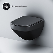 Комплект унитаза с инсталляцией AM.PM Inspire V2.0 CK50GG Черный матовый с сиденьем Микролифт с Черной глянцевой клавишей смыва с гигиеническим душем и аксессуарами для ванной комнаты-9
