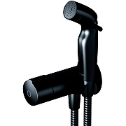 Комплект унитаза с инсталляцией AM.PM Inspire V2.0 CK50GG Черный матовый с сиденьем Микролифт с Черной глянцевой клавишей смыва с гигиеническим душем и аксессуарами для ванной комнаты-15