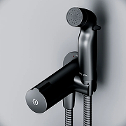 Комплект унитаза с инсталляцией AM.PM Inspire V2.0 CK50GG Черный матовый с сиденьем Микролифт с Черной глянцевой клавишей смыва с гигиеническим душем и аксессуарами для ванной комнаты-16