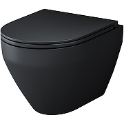 Комплект унитаза с инсталляцией AM.PM Spirit CK70GH Черный матовый с сиденьем Микролифт с Черной глянцевой клавишей смыва с гигиеническим душем и аксессуарами для ванной комнаты-4