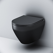 Комплект унитаза с инсталляцией AM.PM Spirit CK70GH Черный матовый с сиденьем Микролифт с Черной глянцевой клавишей смыва с гигиеническим душем и аксессуарами для ванной комнаты-5