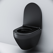 Комплект унитаза с инсталляцией AM.PM Spirit CK70GH Черный матовый с сиденьем Микролифт с Черной глянцевой клавишей смыва с гигиеническим душем и аксессуарами для ванной комнаты-7
