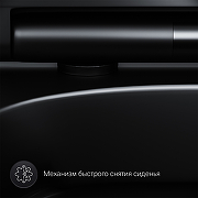 Комплект унитаза с инсталляцией AM.PM Spirit CK70GH Черный матовый с сиденьем Микролифт с Черной глянцевой клавишей смыва с гигиеническим душем и аксессуарами для ванной комнаты-12