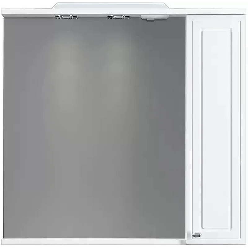 Зеркало со шкафом Dorff Comfort 75 R M97MPR0751WG с подсветкой Белое зеркало со шкафом dorff tradition 75 r m95mpr0751wg32 с подсветкой белое
