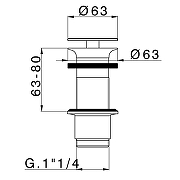 Донный клапан Cisal ZA00161321 Хром-1