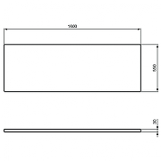 Акриловая ванна Ideal Standard I.Life 160x70 4в1 PT475867 без гидромассажа, с ножками, панелью и крепежом-10