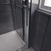 Душевая дверь Veconi Premium Trento PTD-30CH 150 PTD30-CH-150-01-C4 профиль Хром стекло прозрачное-3