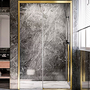 Душевая дверь Veconi Premium Trento PTD-30G 120 PTD30-G-120-01-C4 профиль Брашированное золото стекло прозрачное