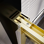 Душевая дверь Veconi Premium Trento PTD-30G 120 PTD30-G-120-01-C4 профиль Брашированное золото стекло прозрачное-7