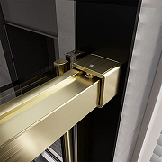 Душевая дверь Veconi Premium Trento PTD-40G 120 PTD40-G-120-01-C4 профиль Брашированное золото стекло прозрачное-5