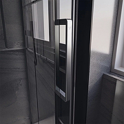 Душевая дверь Veconi Premium Trento PTD-40GR 120 PTD40-GR-120-01-C4 профиль Брашированный графит стекло прозрачное-3