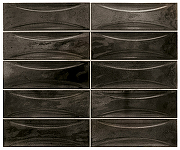 Керамическая плитка Equipe Hanoi Arco Black Ash 30040 настенная 6,5х20 см