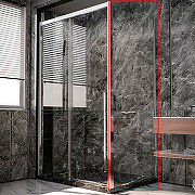 Душевая стенка Veconi Premium Trento SP-30CH 80 SP30-CH-80-01-C4 профиль Хром стекло прозрачное