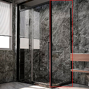 Душевая стенка Veconi Premium Trento SP-30B 80 SP30-B-80-01-C4 профиль Черный матовый стекло прозрачное