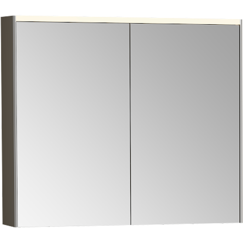 Зеркальный шкаф Vitra 80 66911 с подсветкой Антрацит глянцевый зеркальный шкаф astra form стандарт 80 03030015 с подсветкой белый глянцевый