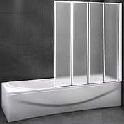Шторка на ванну Cezares Relax 90 R RELAX-V-4-90/140-P-Bi-R профиль Серый стекло текстурное