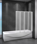 Шторка на ванну Cezares Relax 90 R RELAX-V-4-90/140-P-Bi-R профиль Серый стекло текстурное-1