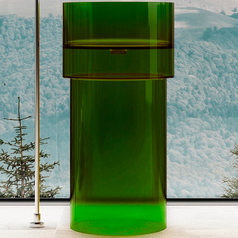 цена Раковина Abber Kristall 45 AT2701Emerald Зеленая