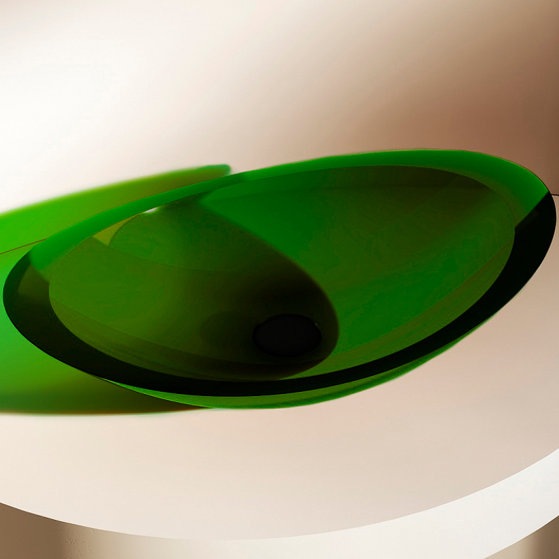 цена Раковина-чаша Abber Kristall 60 AT2808Emerald Зеленая