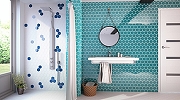 Керамическая плитка Amadis Art Deco Glossy on Mesh Aqua Marine (7,9x9,1-16pz) настенная 28х32 см-2