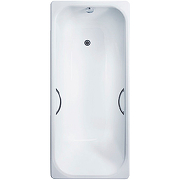 Чугунная ванна Delice Aurora 160x75 DLR230604R с отверстиями под ручки без антискользящего покрытия
