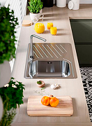 Кухонная мойка Alveus Elegant 30 SAT 90 FI 810x510 1126348 Сатинированная сталь-5