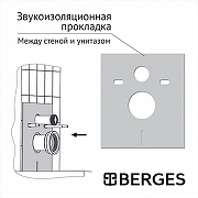 Комплект унитаза Owl 1975 Vind Cirkel-H OWLT190305 с инсталляцией Berges Atom 410 040332 с сиденьем Микролифт и Черной матовой клавишей смыва-13