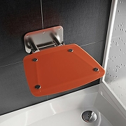 Сиденье для душа Ravak Ovo-B II Orange B8F0000053 Прозрачно-оранжевое Нержавеющая сталь-1