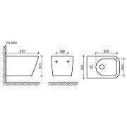 Биде Ceramicanova Metric CN3008MB подвесное Черное матовое-9