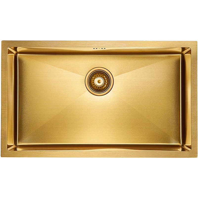Кухонная мойка Paulmark Koher 74 PM807444-BG Брашированное золото крепеж для врезной мойки коробка 6шт