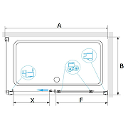 Душевой уголок RGW Passage PA-245B 100x90 410824590-14 профиль Черный стекло прозрачное-2