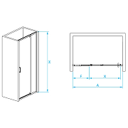 Душевая дверь RGW Passage PA-008B 90 350800890-14 профиль Черный стекло прозрачное-2