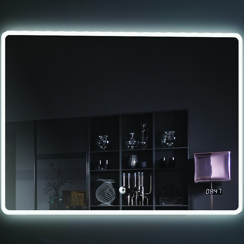Зеркало Esbano 80 ESMI2073RDS с подсветкой с сенсорным выключателем с подогревом и часами зеркало gappo 60 g605 с подсветкой с сенсорным выключателем подогревом и часами