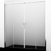 Душевая дверь WasserKRAFT Lippe 160 45S45 профиль Хром стекло прозрачное