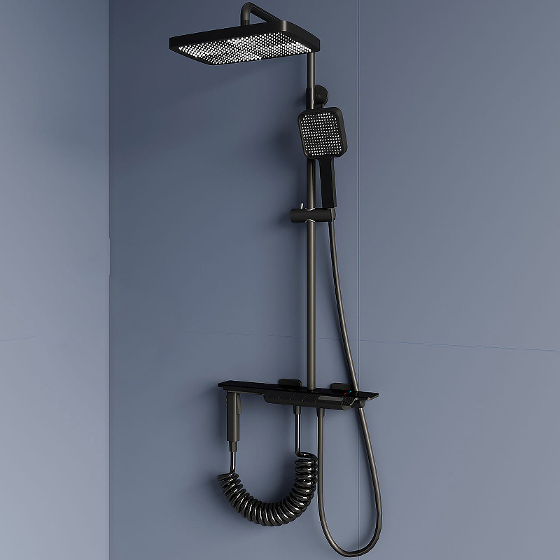 Душевая система RGW Shower Panels SP-35B 51140135-04 с термостатом Черная матовая душевая система rgw shower panels sp 35w 51140135 03 с термостатом белая