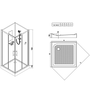 Душевая кабина Esbano ES-100CK 100x100 ESKB100CK без гидромассажа-18