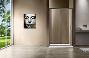 Душевая дверь Vincea Garda 140 VDS-1G140CLGM профиль Вороненая сталь стекло прозрачное-2